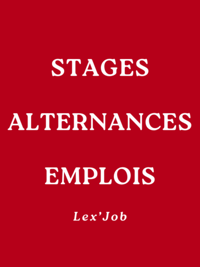 Lex'Job – Stages, Alternances et Emplois en Droit